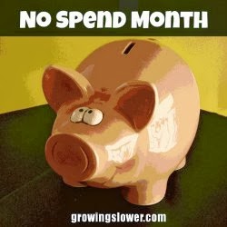 Take control of your finances with the No Spend Month Challenge. www.growingslower.com #nospendmonth #savemoney