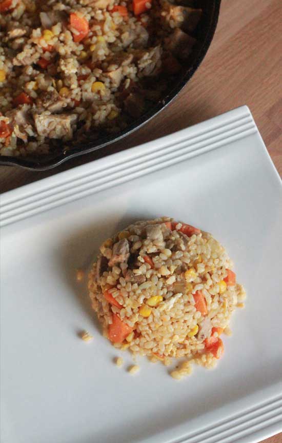 Always a crowd pleaser with my family. Try this healthy leftover fried rice recipe with leftover rice, an egg, and your choices of meat and vegetables. You can add variety and use up leftovers without any complaints of ‘not that again’. This recipe is gluten free and dairy free.