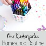 What do you get when you add one smart kindergarten student, one work-at-home mom and busy two year old? Well, it’s a day in the life of our kindergarten homeschool schedule. Despite my initial feelings overwhelm, by the end of the year we’d fallen into a peaceful homeschool routine. I’ve included all the details, complete kindergarten homeschool ideas for you, plus what to do with the toddler during school, right here!