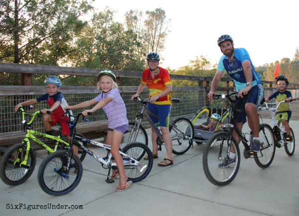 After paying off more than $144,000 in less than 3 years, Stephanie and her husband rewarded themselves with bikes for the whole family. Read their debt free story below.