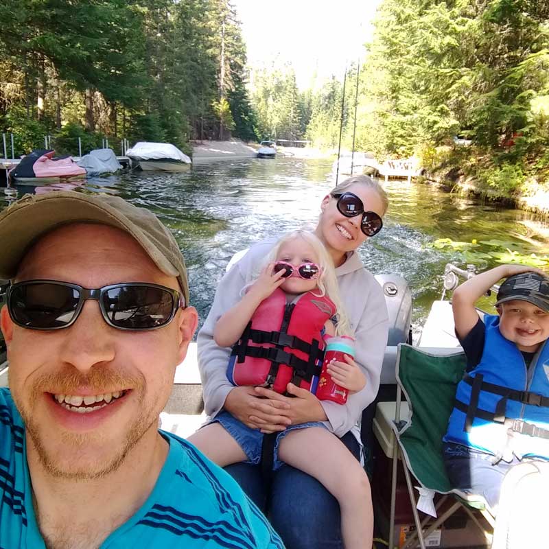 Our family enjoying a post-debt vacation together. 